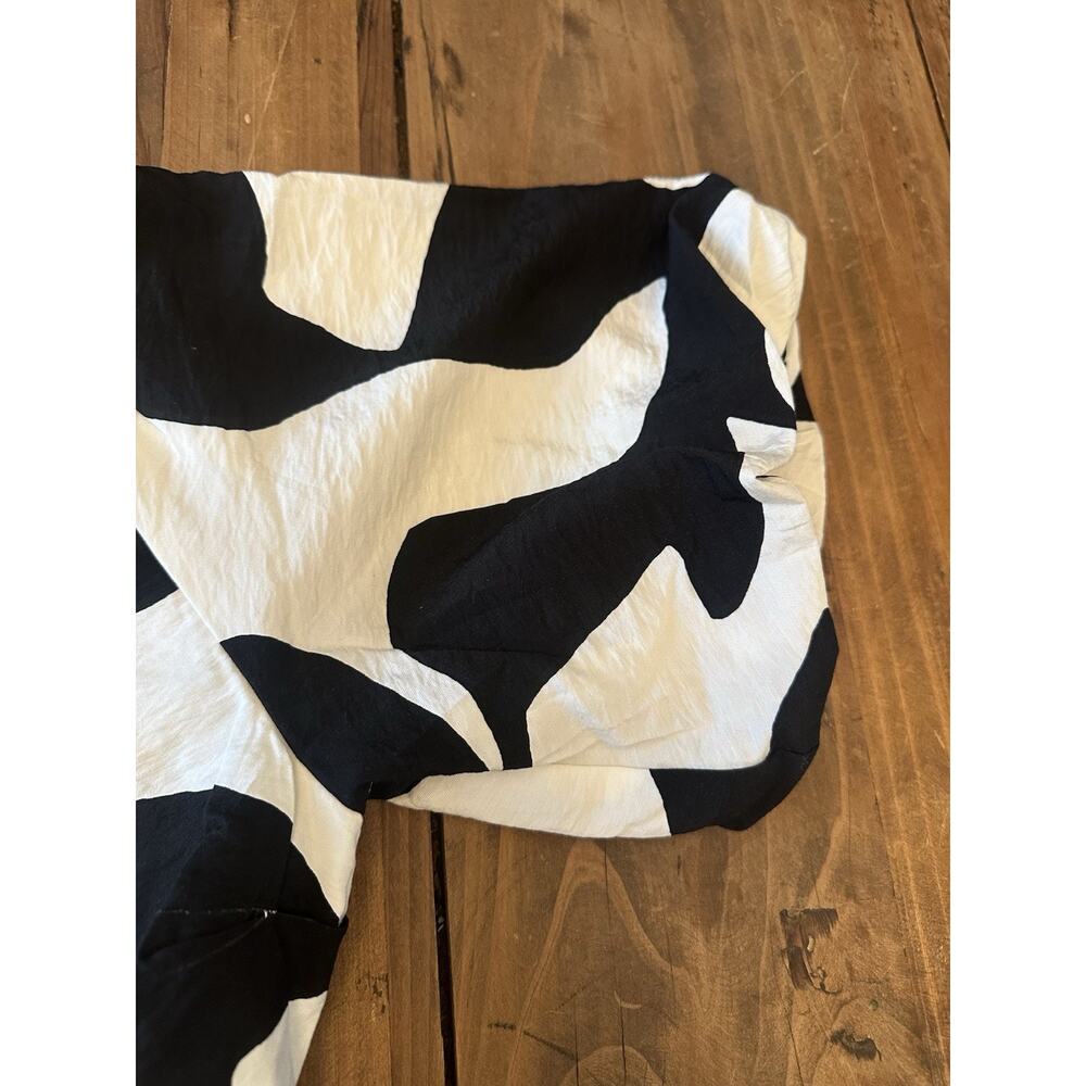 Abercrombie & Fitch Size XS Dress Maxi Abstract Cutouts Puff Sleeve Pockets - Picture 3 of 13